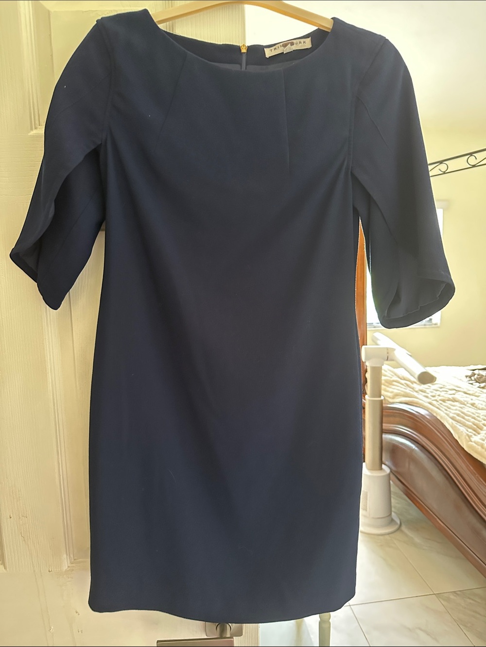 Trina Turk Dark Navy Midi Sheath Dress